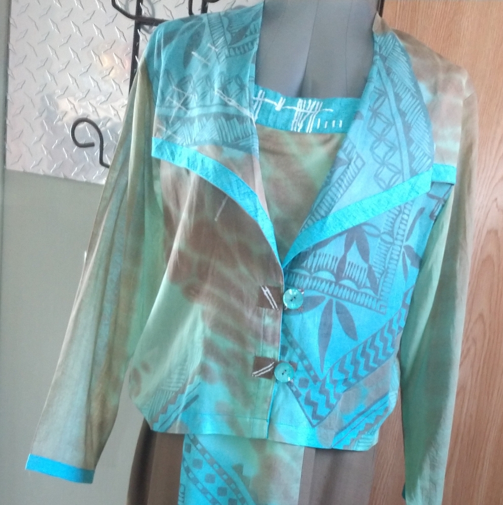KD Spring Dress/Jacket Set Small Batik